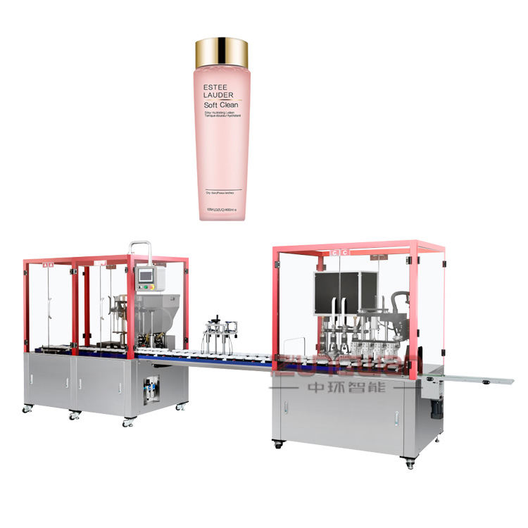 安徽省彩妝粉水液體灌裝機(jī)，品質(zhì)售后無(wú)憂(yōu)水乳膏霜灌裝旋蓋機(jī)